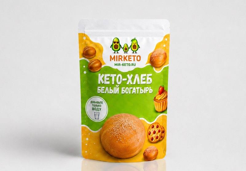Кето хлеб Белый Богатырь — смесь для выпечки без глютена