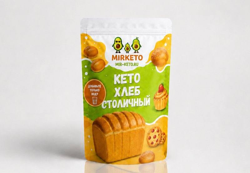 Кето хлеб Столичный — смесь для выпечки без глютена